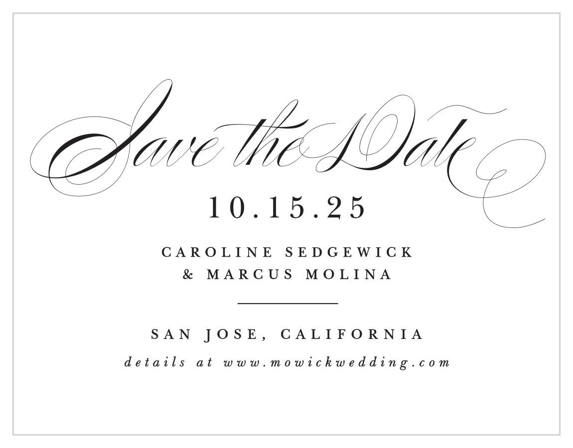 Considered Cursive Save the Date Magnets