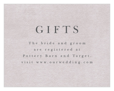 Our Watercolor Layers Registry Cards inform family and friends where you would like your wedding gifts from.