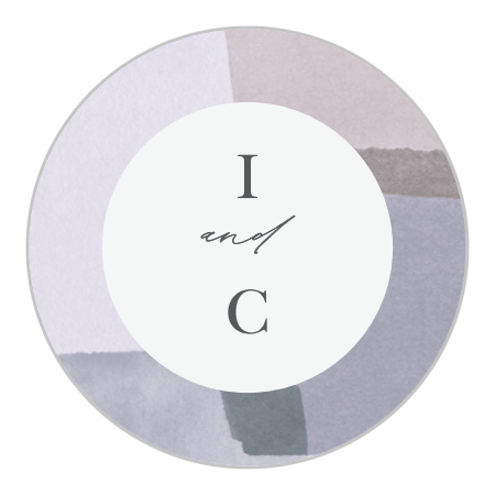 Watercolor Layers Wedding Stickers