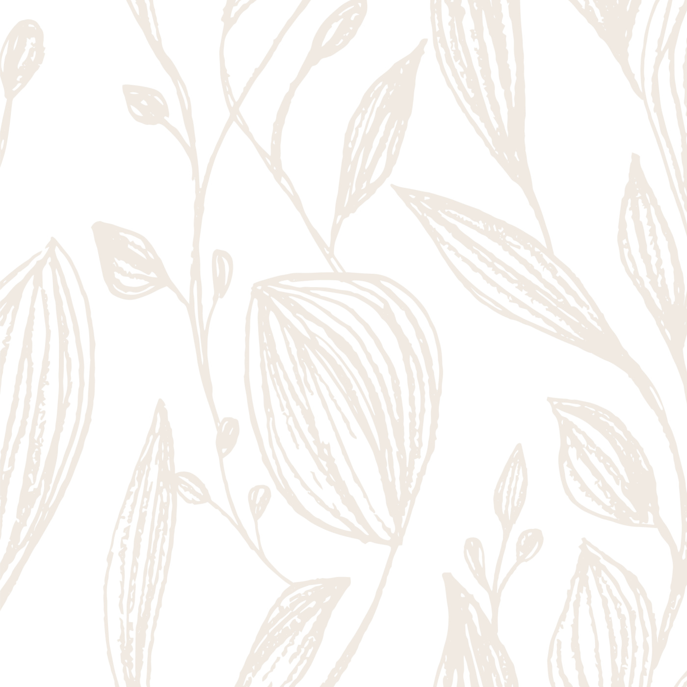Penciled Leaves Wallpaper