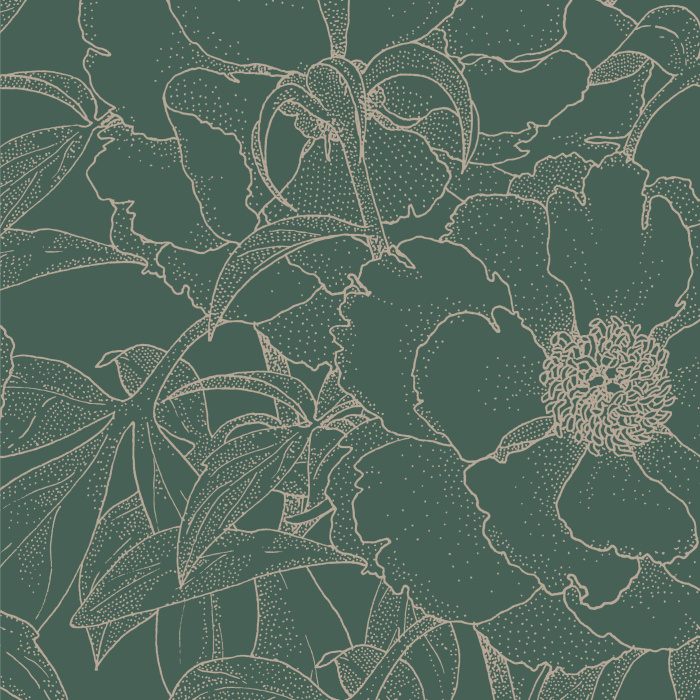 Dark Green Herbs Peel and Stick Wallpaper  On Sale  Bed Bath  Beyond   32616834