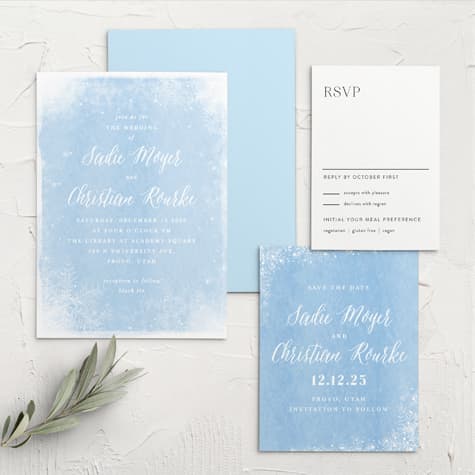 Cozy Frost Wedding Invitations