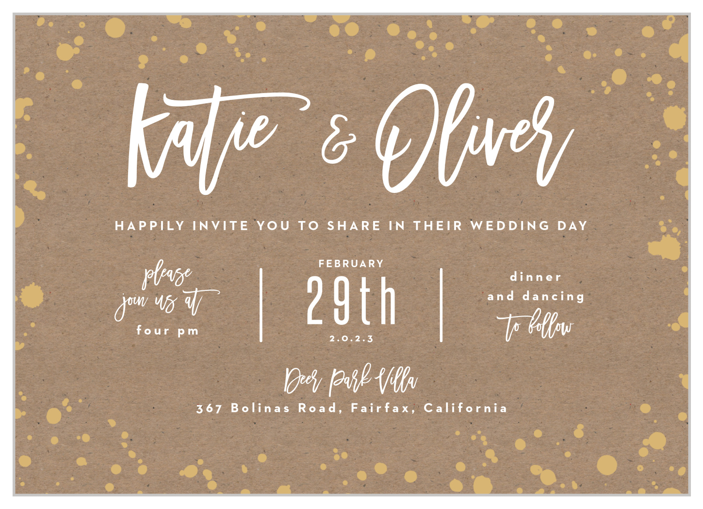 Classic Kraft Wedding Invitations