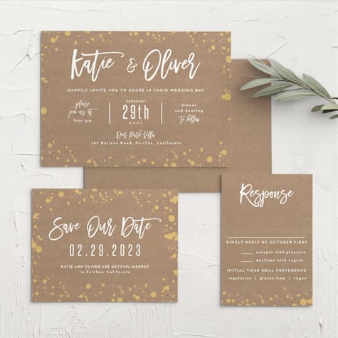 Classic Kraft Wedding Invitations