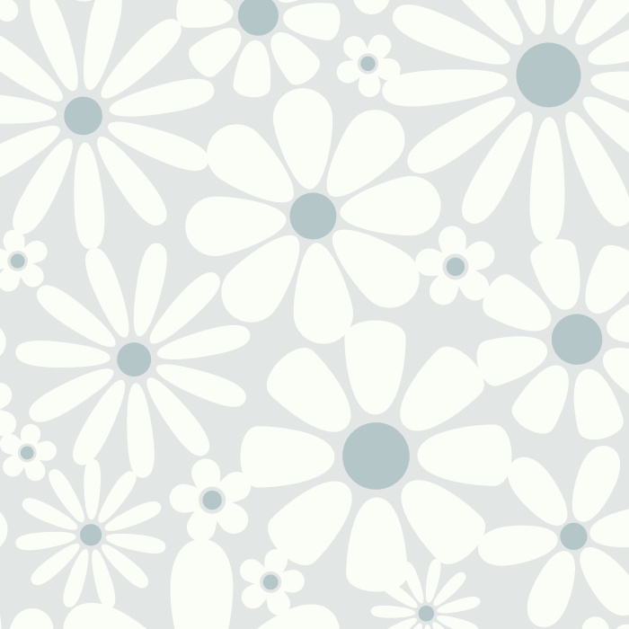 Add a cute accent wall of daisies to your interior with our Nostalgic Flowers Peel And Stick Removable Wallpaper.