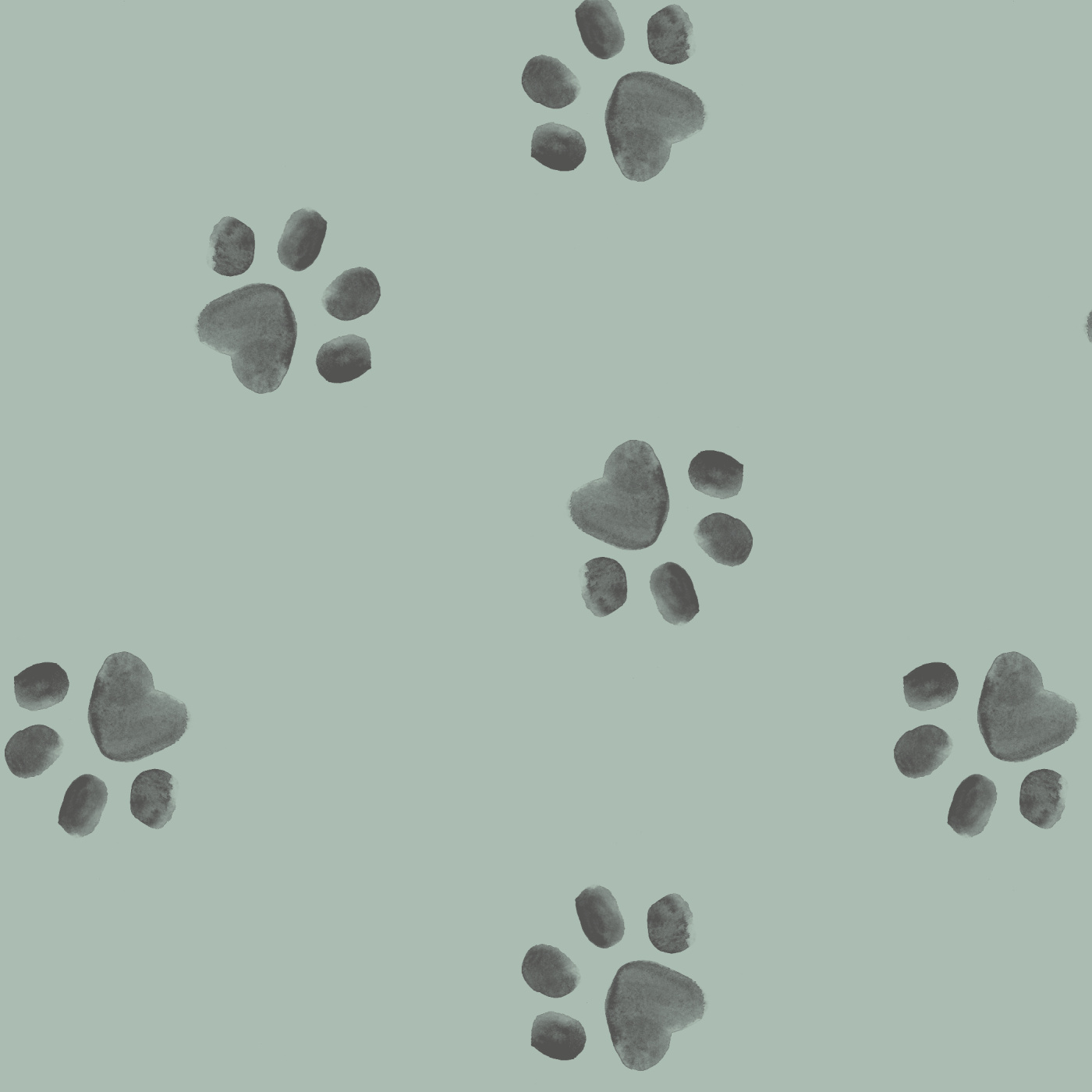 Paw Print Pattern Fabric, Wallpaper and Home Decor