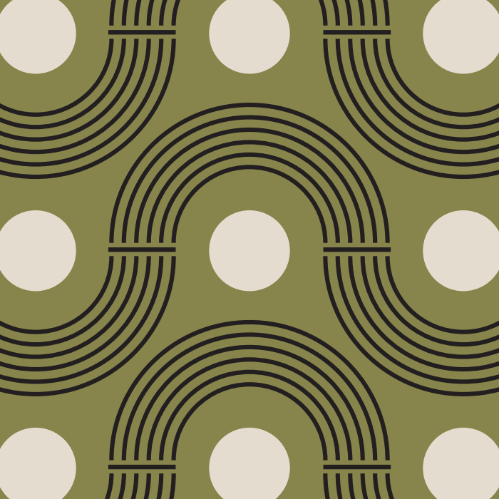 Add an abstract and geometric design to any wall of your interior with our Midcentury Waves Peel And Stick Removable Wallpaper.
