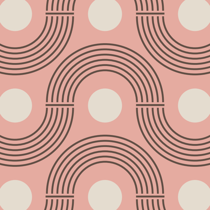 Add an abstract and geometric design to any wall of your interior with our Midcentury Waves Peel And Stick Removable Wallpaper. 