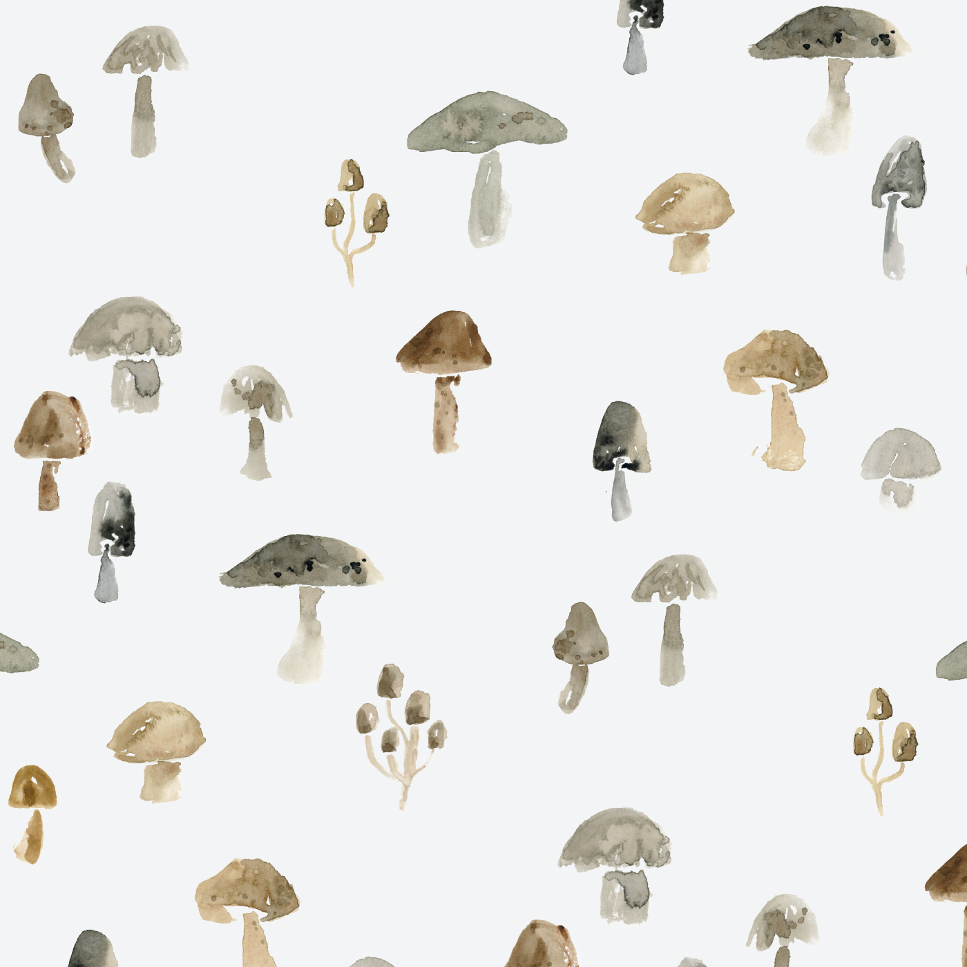 Mushroom Pattern Removable Wallpaper Cool Fungi Wall Cling Botanical