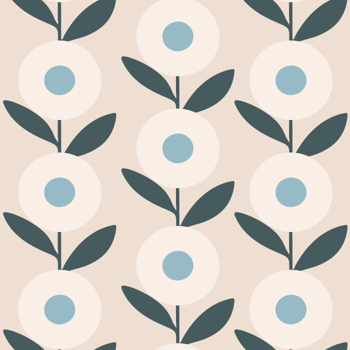 Add a cute floral accent to the interior of your home with our Geo Flower Peel And Stick Removable Wallpaper. 