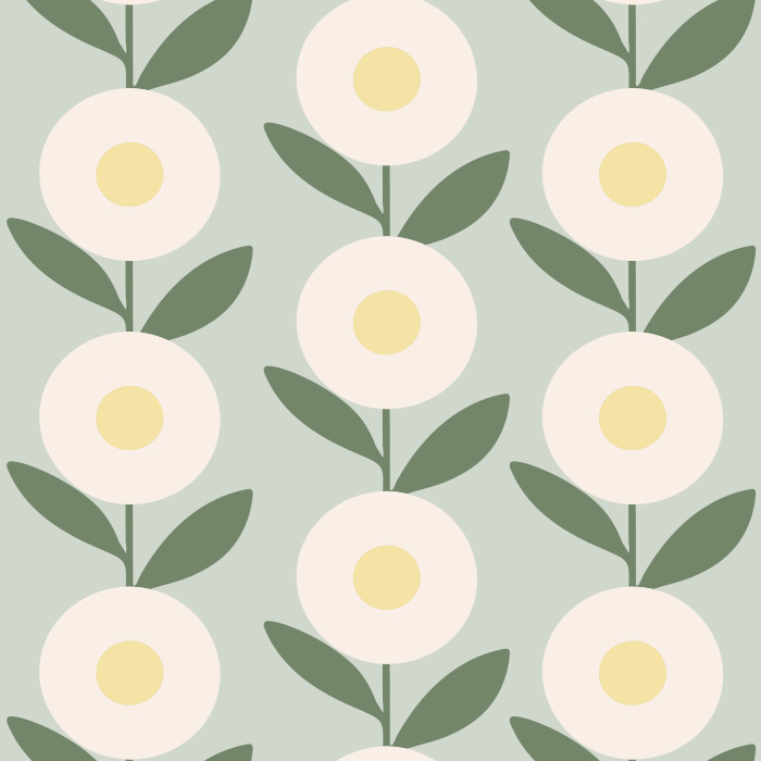 Add a cute floral accent to the interior of your home with our Geo Flower Peel And Stick Removable Wallpaper. 