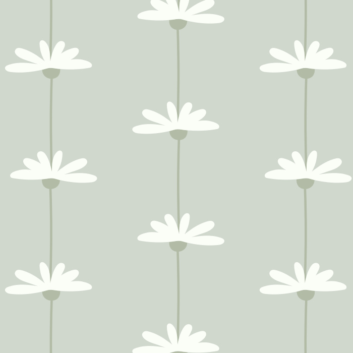 Create a playful, indoor garden with our Daisy Lines Wallpaper.