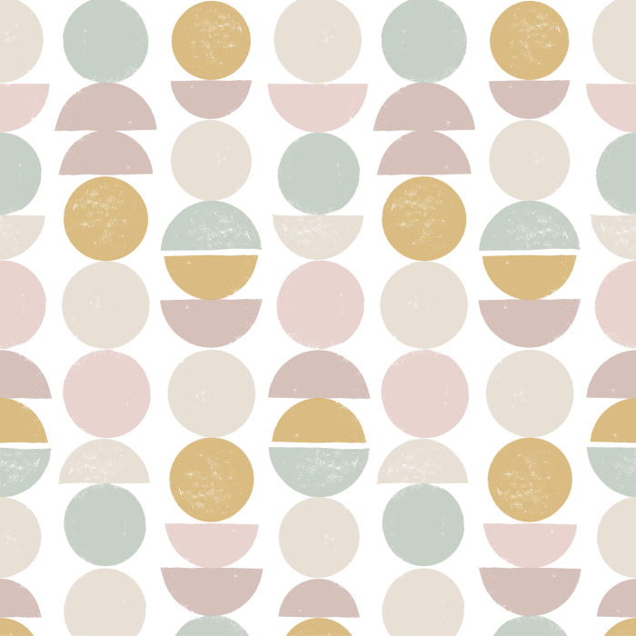 Add a fun touch to your nursery or playroom with our Stamped Shapes Peel and Stick Removable Wallpaper.