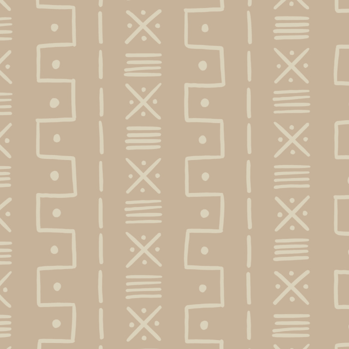 Our Mudcloth Pattern Peel And Stick Removable Wallpaper is sure to create a unique accent wall for any room in your home.