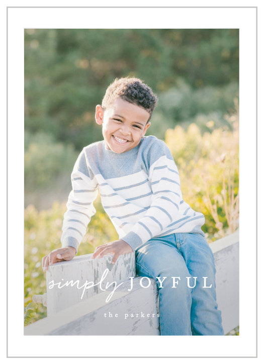 Send family and friends warm wishes this season with our Simply Joyful Holiday Cards.