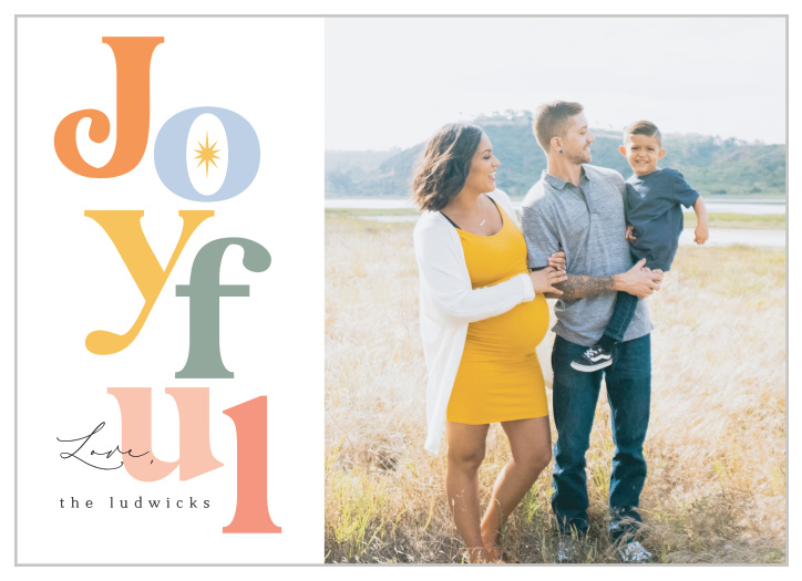 Our Joyful Vibes Holiday Cards are the perfect way to spread your holiday cheer to family and friends.