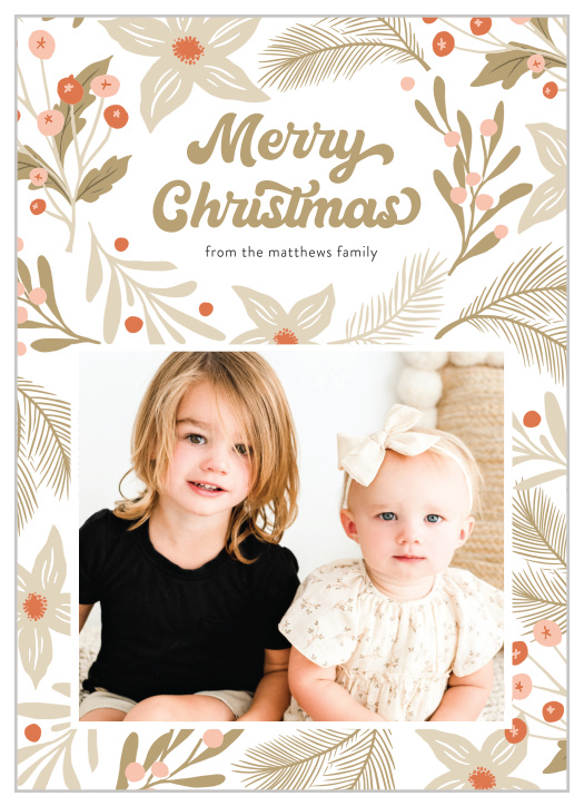 Our Modern Florals Christmas Cards spread holiday joy to family and friends this season.
