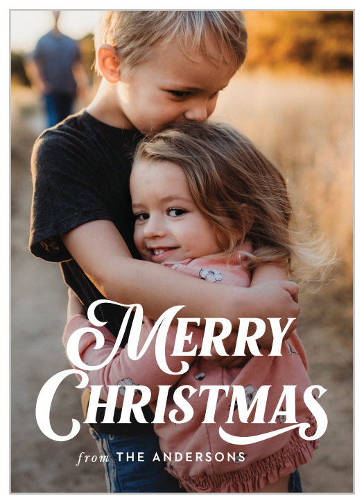 Spread some holiday joy to family and friends this season with the Vintage Holidays Christmas Cards.