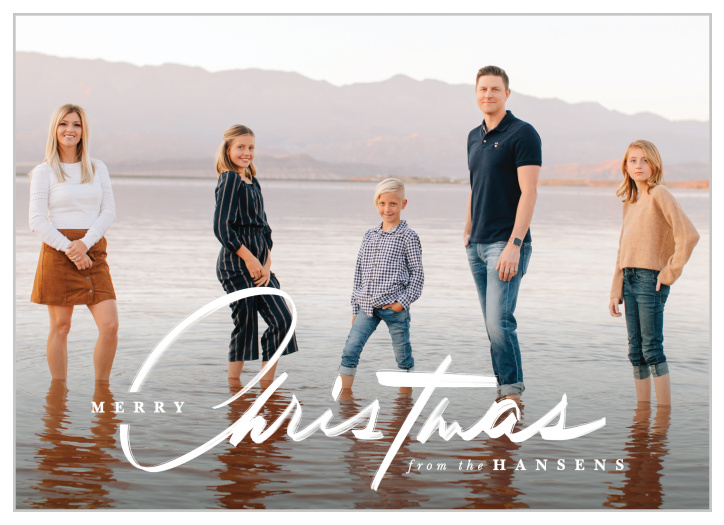Our Streamlined Script Christmas Cards spread your warm wishes to family and friends this holiday season.