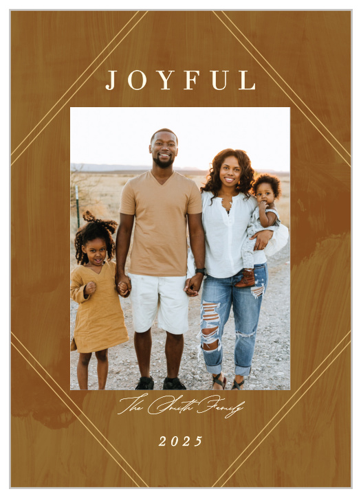 Send your warm wishes to family and friends with our Joyful Frame Holiday Cards.