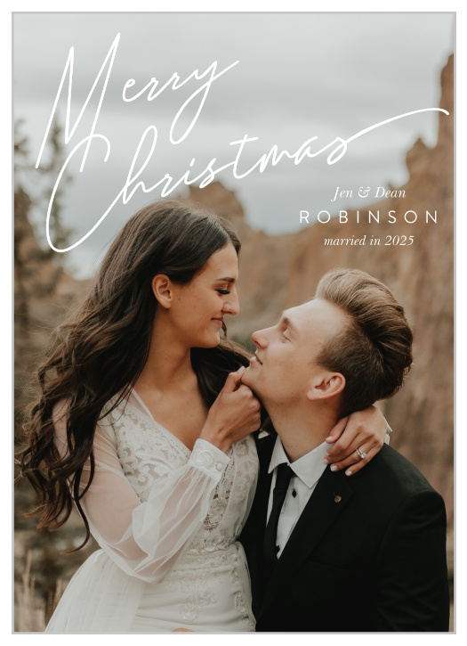 The Merry Update Christmas Cards are the perfect holiday card for newlyweds.