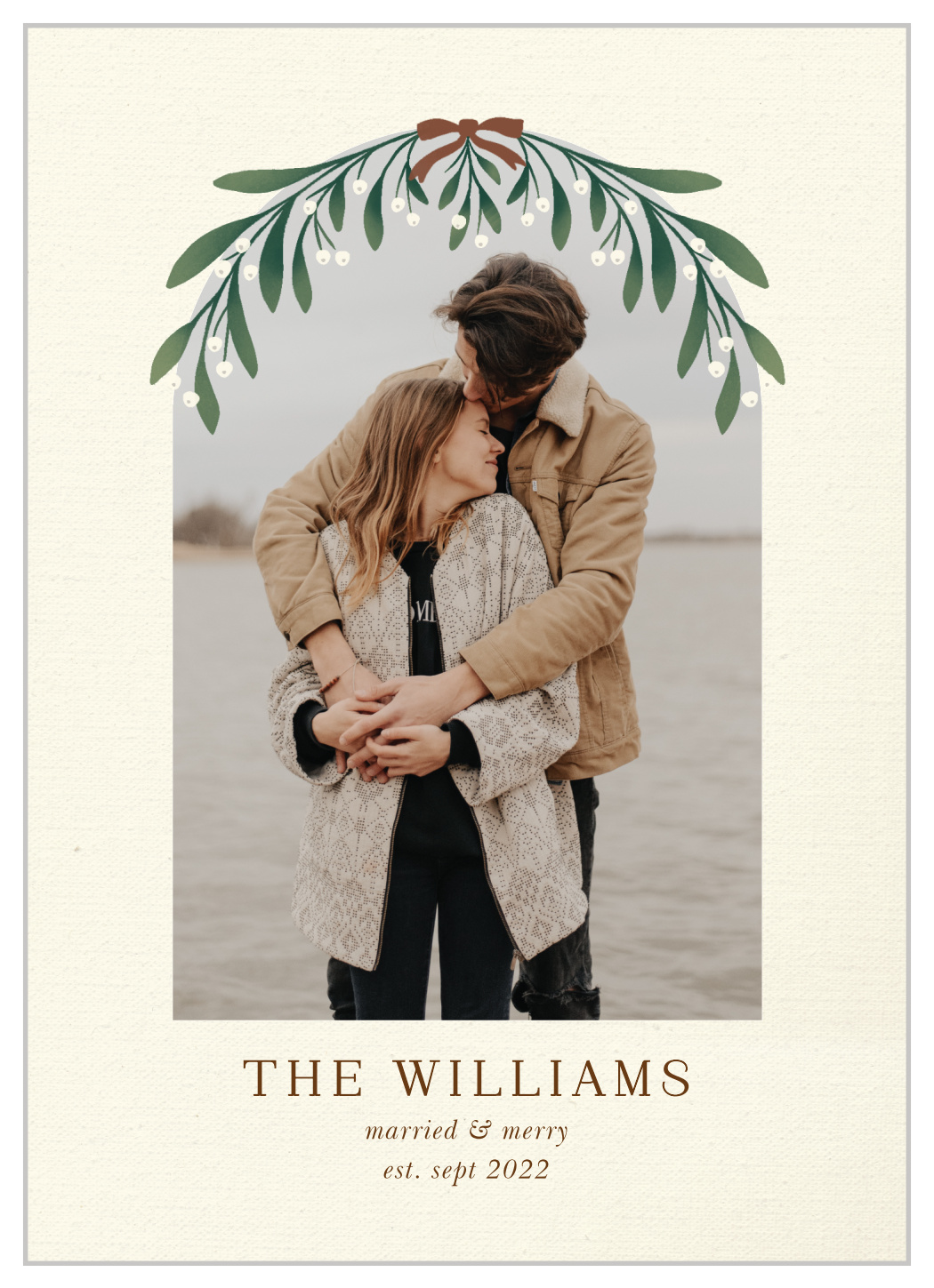 Mistletoe Couple Holiday Cards