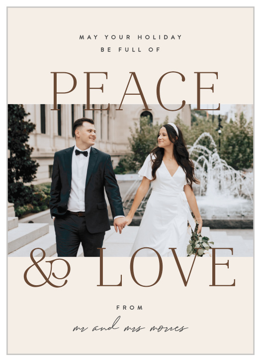 The Peaceful Love Holiday Cards are the perfect way to spread some holiday cheer to friends and family!