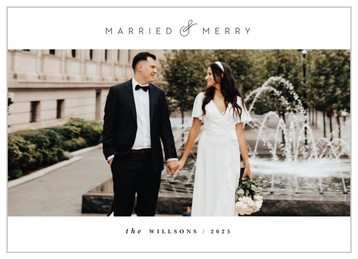 Our Mod Marriage Holiday Cards share your warm wishes with family and friends as newlyweds.