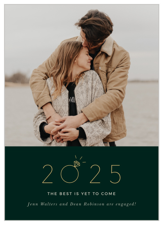 Announce your engagement at the start of the year with our Ring in the Year New Years Cards.