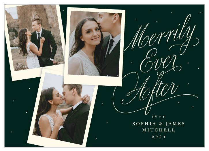 Share your engagement photos with loved ones this festive season with our Ever After Holiday Cards