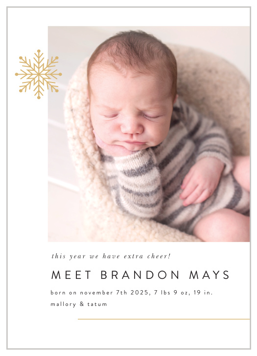 New Baby Holiday Cards Match Your Color & Style Free!
