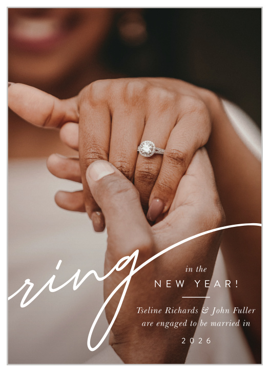 Announce a new year and a new adventure with our The Ring New Years Cards.