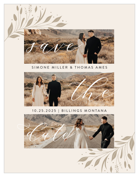 Lovely Laurels Wedding Save The Date Custom Embosser