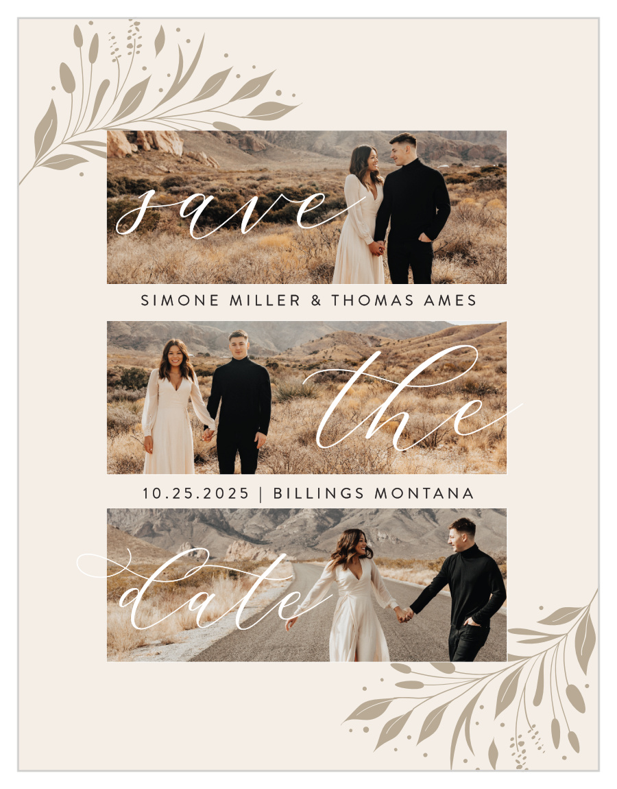 Fall Laurel Save the Date Cards