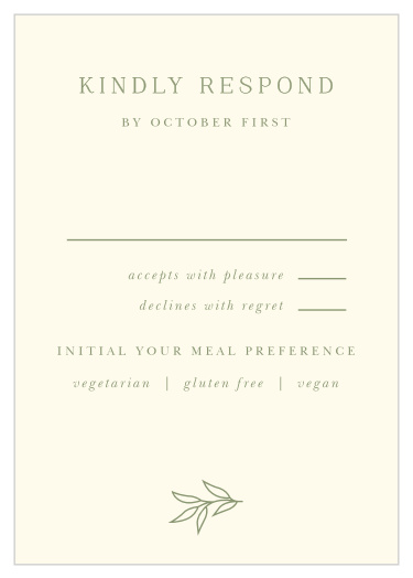 Our Mod Monogram Response Cards gather a headcount of every friend and family member that will attend your wedding.
