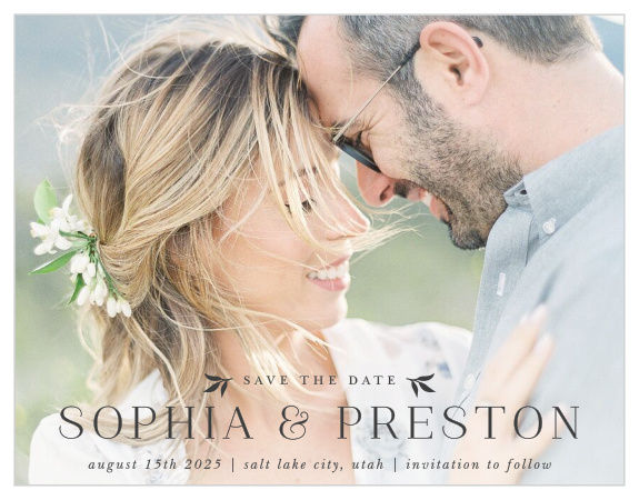 Our Mod Monogram Save the Date Cards are sure to have family and friends marking their calendars for your special day.