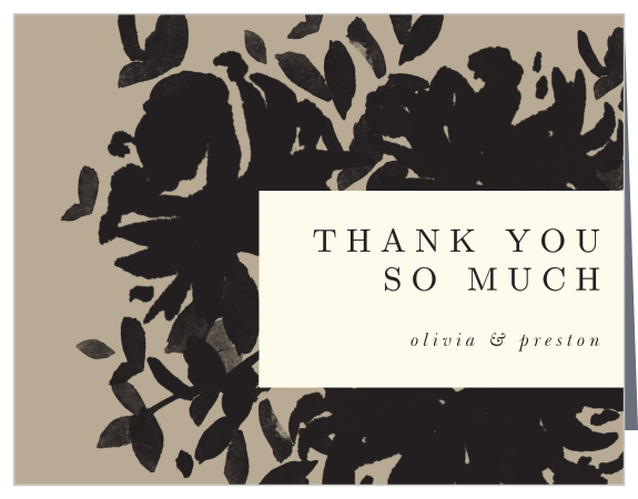 Say thank you to friends and family with our Inked Florals Wedding Thank You Cards!