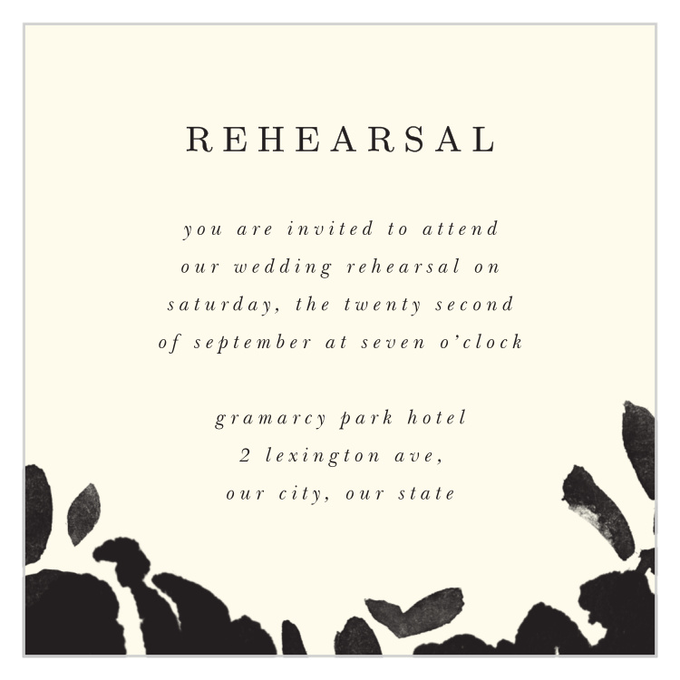 Inked Florals Rehearsal Cards