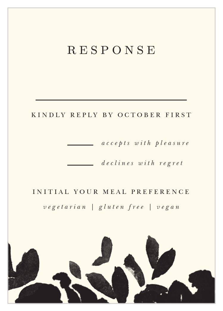 Inked Florals Response Cards