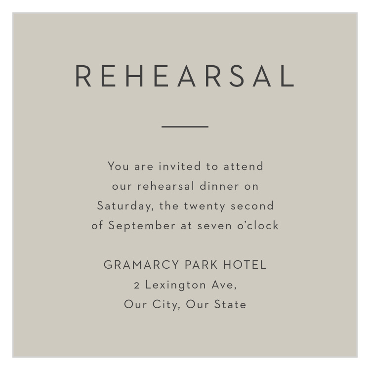 Party Party Rehearsal Cards