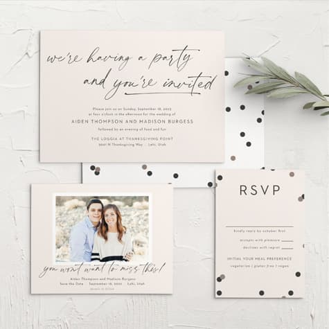 Party Party Wedding Invitations