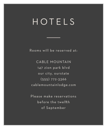 Give your traveling guests the best experience with our Party Party Accommodation Cards.