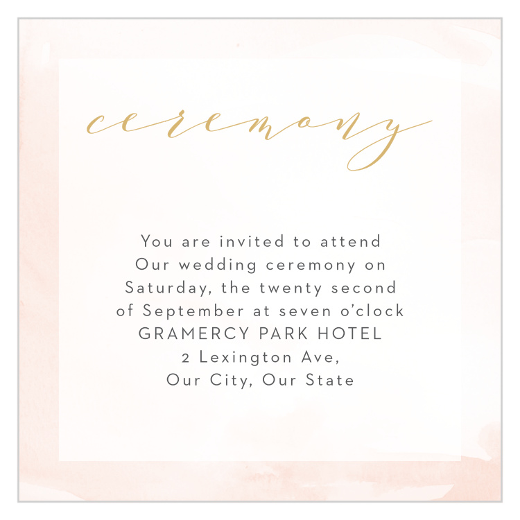 Modern Wash Ceremony Cards