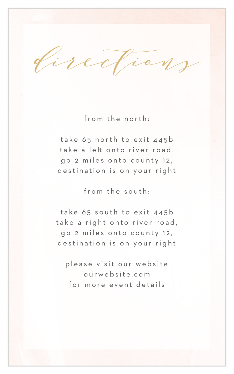Modern Wash Direction Cards