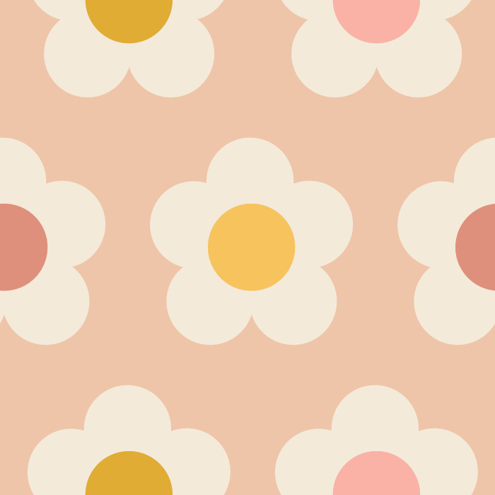 Create the flowery room of your child's dreams with our Retro Flora Peel And Stick Removable Wallpaper.