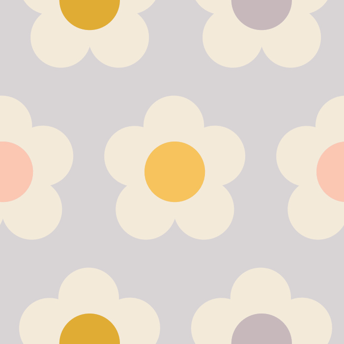 Create the flowery room of your child's dreams with our Retro Flora Peel And Stick Removable Wallpaper.