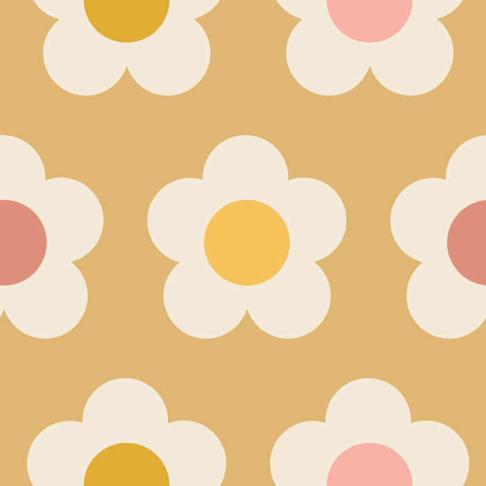 Create the flowery room of your child's dreams with our Retro Flora Peel And Stick Removable Wallpaper.