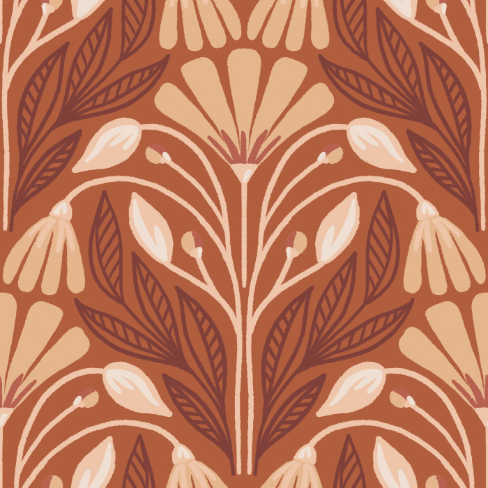 Create a whimsically enchanting experience in any room with our Meadow Damask Wallpaper.