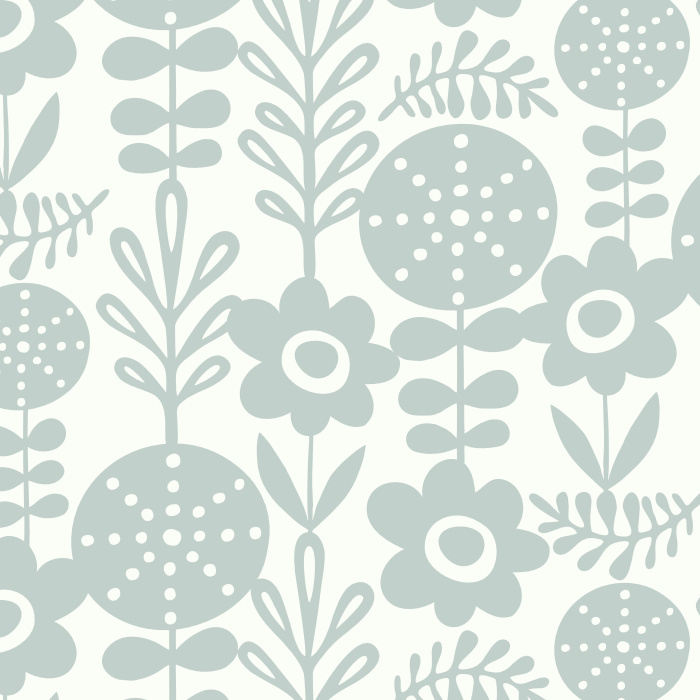 Create a botanical accent wall in your child's room with our Scandi Flora Peel And Stick Removable Wallpaper.