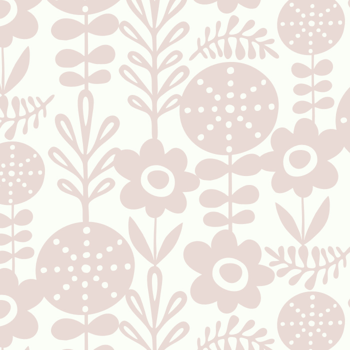 Create a botanical accent wall in your child's room with our Scandi Flora Peel And Stick Removable Wallpaper.